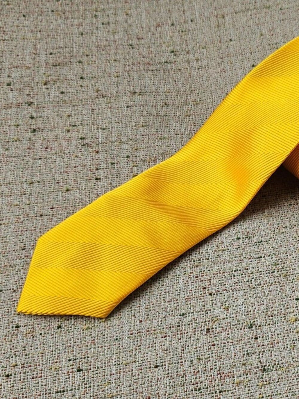 Goldman Men Tie Yellow Tone Slim Skinny Necktie Fashion Tie New
